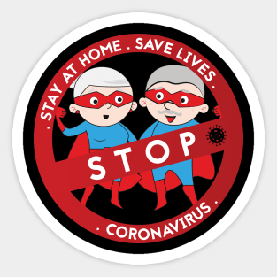 Stop coronavirus - seniors 2 Sticker